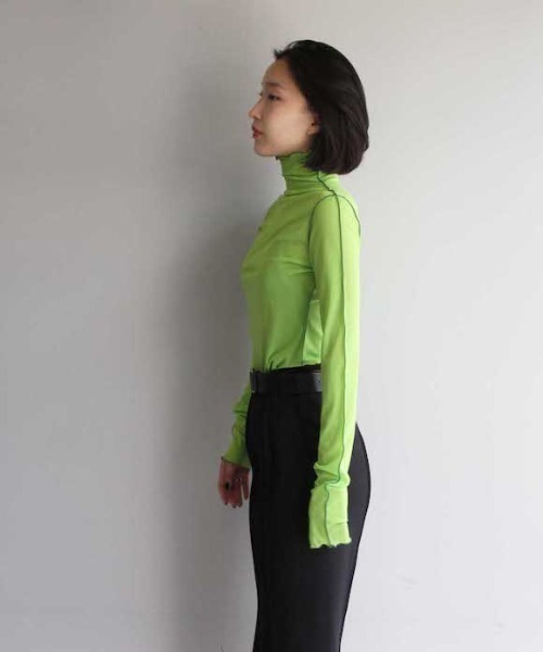 G.V.G.V.（ジーヴィージーヴィー）の「G.V.G.V SEAM（Tシャツ/カットソー・レディース・ブラック/グリーン・S）」の3枚目の写真