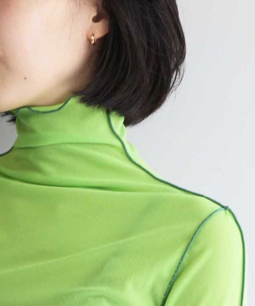 G.V.G.V.（ジーヴィージーヴィー）の「G.V.G.V SEAM（Tシャツ/カットソー・レディース・ブラック/グリーン・S）」の5枚目の写真