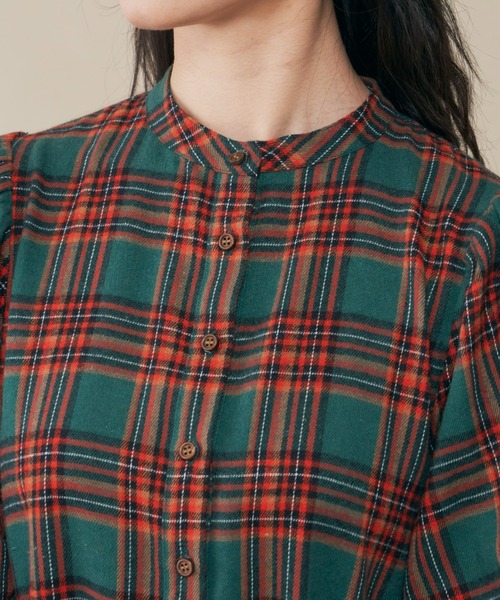 MERLOT（メルロー）の「チェックパフスリワンピース（ワンピース・レディース・レッド/グリーン・FREE）」の20枚目の写真