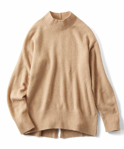 Live in comfort（リブインコンフォート）の「リブ　イン　コンフォート　ほどゆるシルエットの大人のヤク混ウォッシャブルニットトップス（ニット/セーター・レディース・キャメル/ブラック/レッド・LARGE/MEDIUM/X-LARGE/XX-LARGE/SMALL/XXX-LARGE）」の2枚目の写真