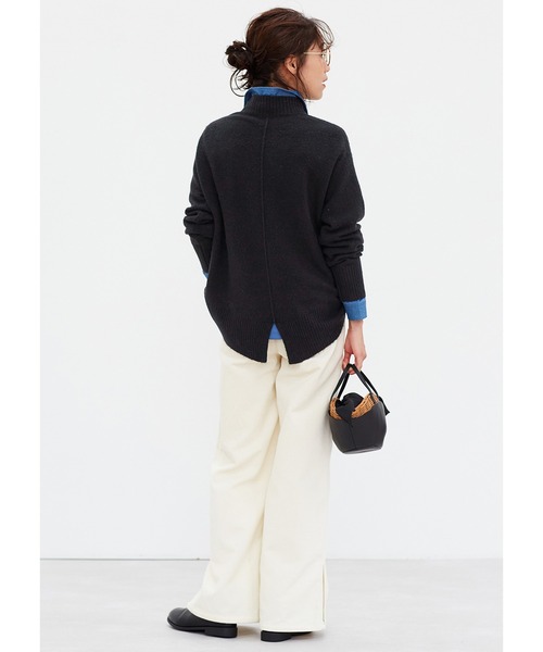 Live in comfort（リブインコンフォート）の「リブ　イン　コンフォート　ほどゆるシルエットの大人のヤク混ウォッシャブルニットトップス（ニット/セーター・レディース・キャメル/ブラック/レッド・LARGE/MEDIUM/X-LARGE/XX-LARGE/SMALL/XXX-LARGE）」の7枚目の写真