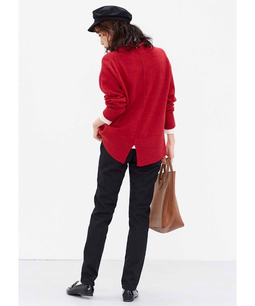 Live in comfort（リブインコンフォート）の「リブ　イン　コンフォート　ほどゆるシルエットの大人のヤク混ウォッシャブルニットトップス（ニット/セーター・レディース・キャメル/ブラック/レッド・LARGE/MEDIUM/X-LARGE/XX-LARGE/SMALL/XXX-LARGE）」の10枚目の写真