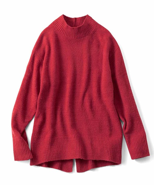 Live in comfort（リブインコンフォート）の「リブ　イン　コンフォート　ほどゆるシルエットの大人のヤク混ウォッシャブルニットトップス（ニット/セーター・レディース・キャメル/ブラック/レッド・LARGE/MEDIUM/X-LARGE/XX-LARGE/SMALL/XXX-LARGE）」の12枚目の写真