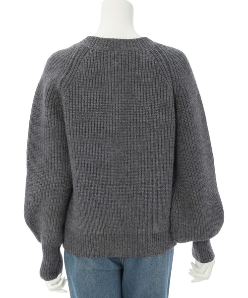 Edit Sheen（エディットシーン）の「パールボタンラグランカーディガン（カーディガン/ボレロ・レディース・ブラック/グレー/オフホワイト/ベージュ・MEDIUM）」の7枚目の写真