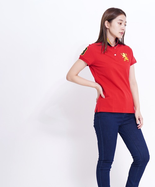 GIORDANO（ジョルダーノ）の「[GIORDANO] ビッグライオン半袖ポロシャツ / 2022年モデル（ポロシャツ・レディース・パープル/ネイビー/ブルー系その他/ロイヤルブルー/ピンク/レッド/ホワイト/ダークグリーン/イエロー/ブルー・LARGE/SMALL/X-LARGE/MEDIUM）」の15枚目の写真