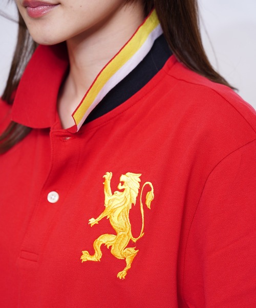 GIORDANO（ジョルダーノ）の「[GIORDANO] ビッグライオン半袖ポロシャツ / 2022年モデル（ポロシャツ・レディース・パープル/ネイビー/ブルー系その他/ロイヤルブルー/ピンク/レッド/ホワイト/ダークグリーン/イエロー/ブルー・LARGE/SMALL/X-LARGE/MEDIUM）」の19枚目の写真