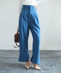 SAISON DE PAPILLON | バックゴムハイウエストストレートパンツ(その他パンツ)