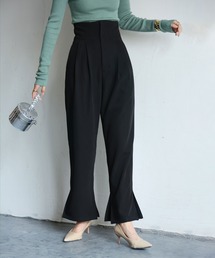 SAISON DE PAPILLON | バックゴムハイウエストストレートパンツ(その他パンツ)