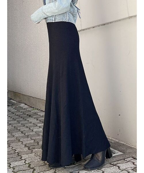 GYDA(ジェイダ)の「【SETUP着用可】リブソフトマーメイドニットスカート(スカート・レディース・ブラック/ベージュ/アイボリー・FREE)」の18枚目の写真