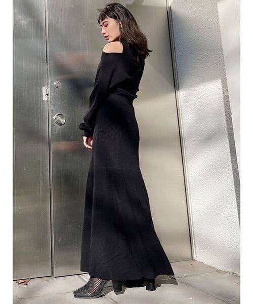 GYDA(ジェイダ)の「【SETUP着用可】リブソフトマーメイドニットスカート(スカート・レディース・ブラック/ベージュ/アイボリー・FREE)」の6枚目の写真