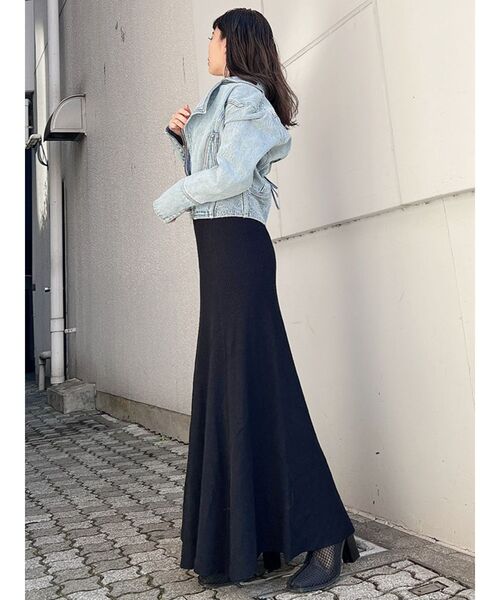 GYDA(ジェイダ)の「【SETUP着用可】リブソフトマーメイドニットスカート(スカート・レディース・ブラック/ベージュ/アイボリー・FREE)」の8枚目の写真