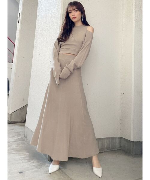 GYDA(ジェイダ)の「【SETUP着用可】リブソフトマーメイドニットスカート(スカート・レディース・ブラック/ベージュ/アイボリー・FREE)」の13枚目の写真