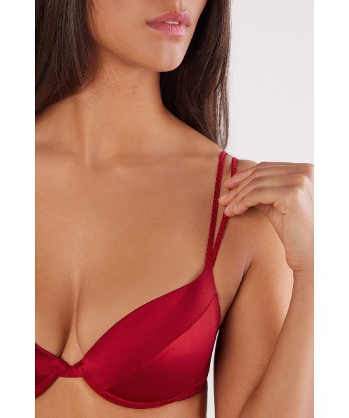 Intimissimi（インティミッシミ）の「Bellissima シルク プッシュアップブラ（ブラジャー・レディース・ブラック/ブルー/ピンクゴールド/アイボリー/レッド・75B/80B/75C/80C/70B/85B）」の9枚目の写真