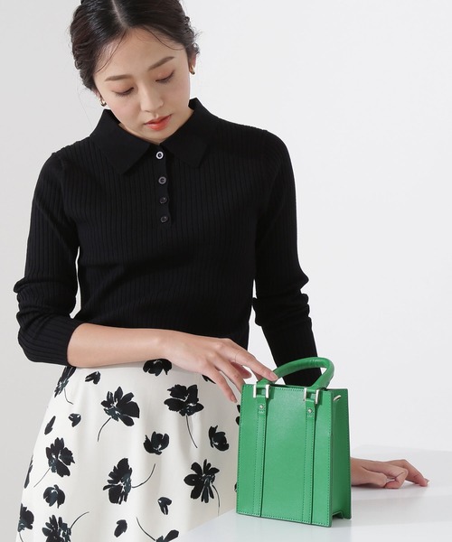 NATURAL BEAUTY BASIC(ナチュラルビューティーベーシック)の「スクエアタイニーバッグ(トートバッグ・レディース・グリーン/オレンジ/ブラック・フリ-)」の7枚目の写真