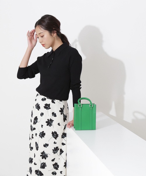 NATURAL BEAUTY BASIC(ナチュラルビューティーベーシック)の「スクエアタイニーバッグ(トートバッグ・レディース・グリーン/オレンジ/ブラック・フリ-)」の5枚目の写真