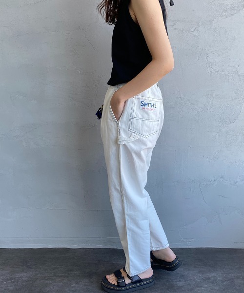 SMITH'S（スミス）の「[SMITH'S/スミス] 別注 配色ステッチペインターイージーパンツ（その他パンツ・レディース・ベージュ/ネイビー/ホワイト/グリーン・L/S/M）」の2枚目の写真