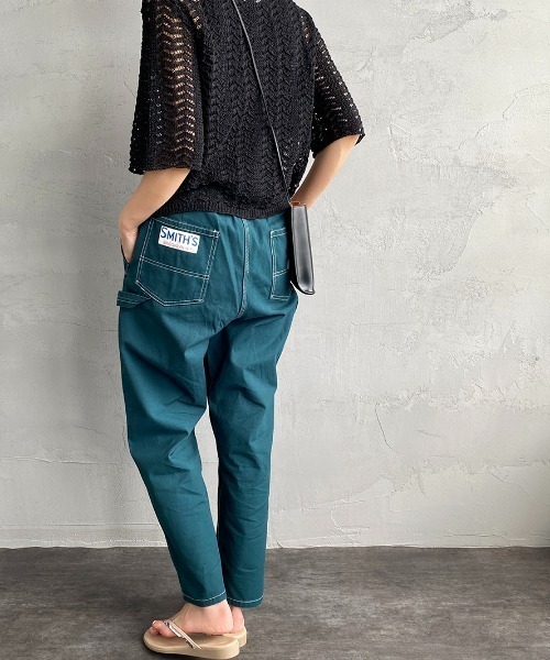 SMITH'S（スミス）の「[SMITH'S/スミス] 別注 配色ステッチペインターイージーパンツ（その他パンツ・レディース・ベージュ/ネイビー/ホワイト/グリーン・L/S/M）」の3枚目の写真