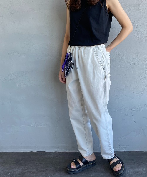 SMITH'S（スミス）の「[SMITH'S/スミス] 別注 配色ステッチペインターイージーパンツ（その他パンツ・レディース・ベージュ/ネイビー/ホワイト/グリーン・L/S/M）」の14枚目の写真