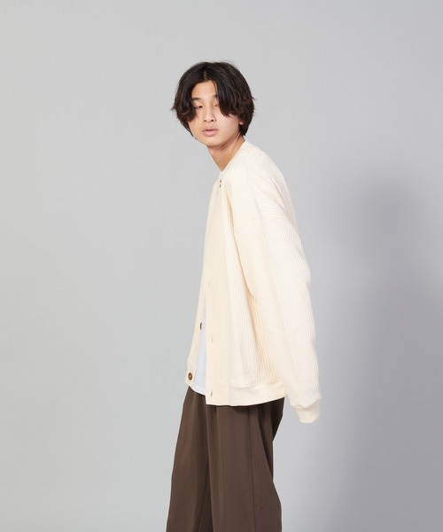 UNIIT（ユニット）の「【UNIIT/ユニット】ビッグワッフルカーディガン（カーディガン/ボレロ・メンズ・ブラック/グリーン/アイボリー・SMALL/MEDIUM/LARGE）」の19枚目の写真