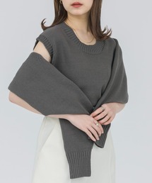 NEUNA | 3WAY肌見せデコルテニットベスト/ボレロ(ニット/セーター)