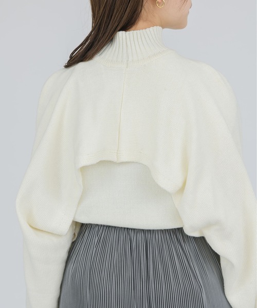 NEUNA(ヌナ)の「【ノースリーブでも着用できる】3WAY肌見せデコルテサマーニットベスト/ボレロ(ニット/セーター・レディース・ホワイト/チャコールグレー/ピンク・FREE)」の19枚目の写真