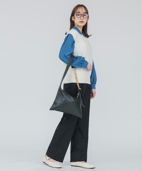 NEUNA(ヌナ)の「【ノースリーブでも着用できる】3WAY肌見せデコルテサマーニットベスト/ボレロ(ニット/セーター・レディース・ホワイト/チャコールグレー/ピンク・FREE)」の5枚目の写真