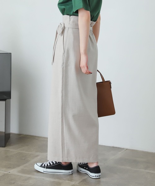 SENSE OF PLACE by URBAN RESEARCH（センスオブプレイスバイアーバンリサーチ）の「『XS・TALL展開あり』リネンライクハイウエストラップスカート（スカート・レディース・ブラック/レッド/ブルー/グリーン/ライトベージュ・SMALL/MEDIUM/LARGE/X-SMALL/TALL）」の10枚目の写真