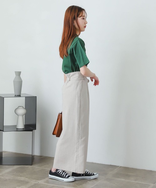 SENSE OF PLACE by URBAN RESEARCH（センスオブプレイスバイアーバンリサーチ）の「『XS・TALL展開あり』リネンライクハイウエストラップスカート（スカート・レディース・ブラック/レッド/ブルー/グリーン/ライトベージュ・SMALL/MEDIUM/LARGE/X-SMALL/TALL）」の13枚目の写真
