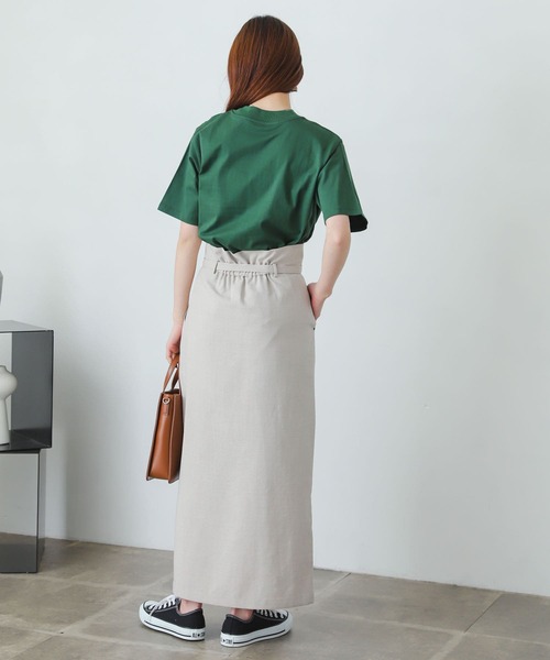 SENSE OF PLACE by URBAN RESEARCH（センスオブプレイスバイアーバンリサーチ）の「『XS・TALL展開あり』リネンライクハイウエストラップスカート（スカート・レディース・ブラック/レッド/ブルー/グリーン/ライトベージュ・SMALL/MEDIUM/LARGE/X-SMALL/TALL）」の14枚目の写真