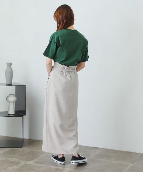 SENSE OF PLACE by URBAN RESEARCH（センスオブプレイスバイアーバンリサーチ）の「『XS・TALL展開あり』リネンライクハイウエストラップスカート（スカート・レディース・ブラック/レッド/ブルー/グリーン/ライトベージュ・SMALL/MEDIUM/LARGE/X-SMALL/TALL）」の15枚目の写真