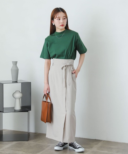 SENSE OF PLACE by URBAN RESEARCH（センスオブプレイスバイアーバンリサーチ）の「『XS・TALL展開あり』リネンライクハイウエストラップスカート（スカート・レディース・ブラック/レッド/ブルー/グリーン/ライトベージュ・SMALL/MEDIUM/LARGE/X-SMALL/TALL）」の16枚目の写真