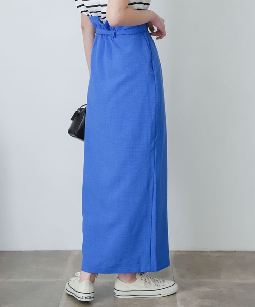 SENSE OF PLACE by URBAN RESEARCH（センスオブプレイスバイアーバンリサーチ）の「『XS・TALL展開あり』リネンライクハイウエストラップスカート（スカート・レディース・ブラック/レッド/ブルー/グリーン/ライトベージュ・SMALL/MEDIUM/LARGE/X-SMALL/TALL）」の20枚目の写真