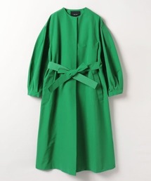 グログランノーカラータックスリーブコート