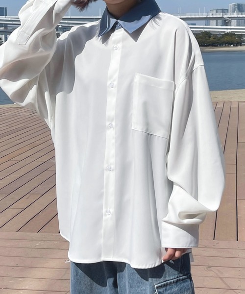 PairPair（ペアペア）の「クレリックシャツ(ユニセックス)（シャツ/ブラウス・メンズ・ライトブルー/オフホワイト/イエロー・MEDIUM/LARGE）」の18枚目の写真