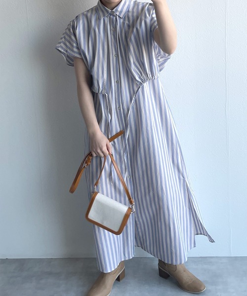 w closet（ダブルクローゼット）の「先染めストライプレイヤード風