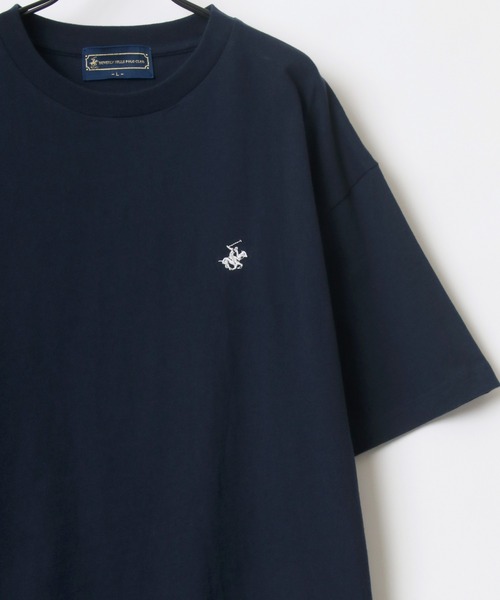 BEVERLY HILLS POLO CLUB（ビバリーヒルズポロクラブ）の「BEVERLY HILLS POLO CLUB/ビバリーヒルズポロクラブ ビッグシルエット ロゴ ワンポイント刺繍 Tシャツ（Tシャツ/カットソー・メンズ・ホワイト/ブラック/ダークグリーン/ネイビー/ホワイト系その他/ブラック系その他/グリーン系その他・LL/M/L）」の7枚目の写真
