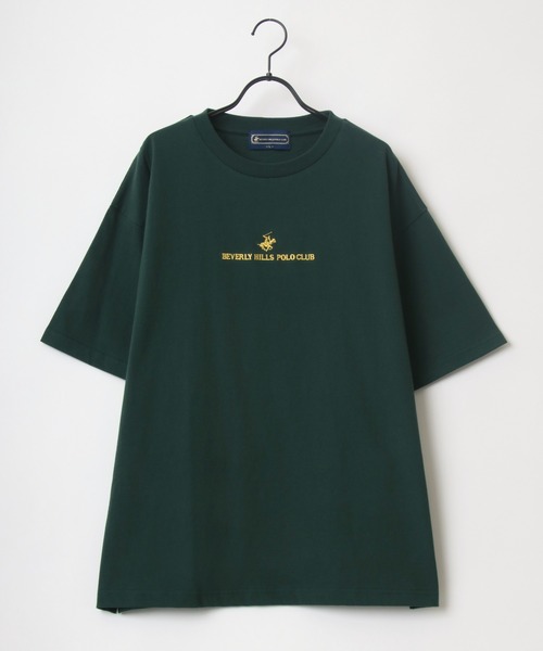 BEVERLY HILLS POLO CLUB（ビバリーヒルズポロクラブ）の「BEVERLY HILLS POLO CLUB/ビバリーヒルズポロクラブ ビッグシルエット ロゴ ワンポイント刺繍 Tシャツ（Tシャツ/カットソー・メンズ・ホワイト/ブラック/ダークグリーン/ネイビー/ホワイト系その他/ブラック系その他/グリーン系その他・LL/M/L）」の14枚目の写真