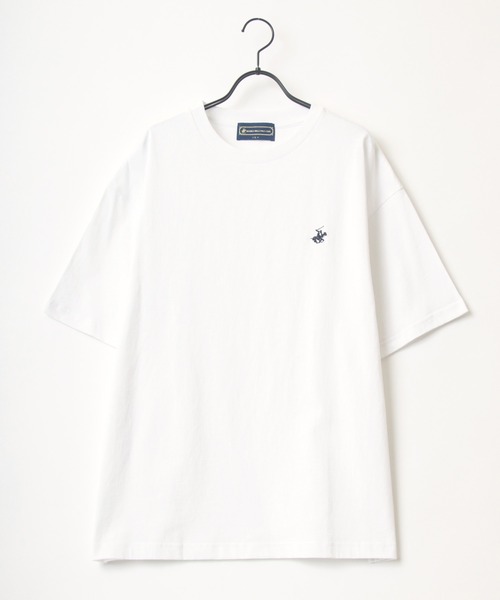 BEVERLY HILLS POLO CLUB（ビバリーヒルズポロクラブ）の「BEVERLY HILLS POLO CLUB/ビバリーヒルズポロクラブ ビッグシルエット ロゴ ワンポイント刺繍 Tシャツ（Tシャツ/カットソー・メンズ・ホワイト/ブラック/ダークグリーン/ネイビー/ホワイト系その他/ブラック系その他/グリーン系その他・LL/M/L）」の10枚目の写真