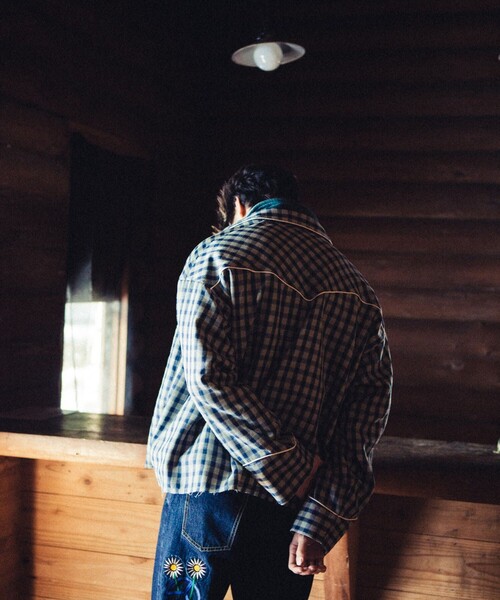 TOWNCRAFT(タウンクラフト)の「Towncraft PREP/タウンクラフトプレップ Cutoff Western shirts/カットオフ ウエスタンシャツ(シャツ/ブラウス・メンズ・ブラック/インディゴブルー・MEDIUM/LARGE)」の8枚目の写真