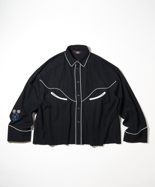 TOWNCRAFT(タウンクラフト)の「Towncraft PREP/タウンクラフトプレップ Cutoff Western shirts/カットオフ ウエスタンシャツ(シャツ/ブラウス・メンズ・ブラック/インディゴブルー・MEDIUM/LARGE)」の9枚目の写真