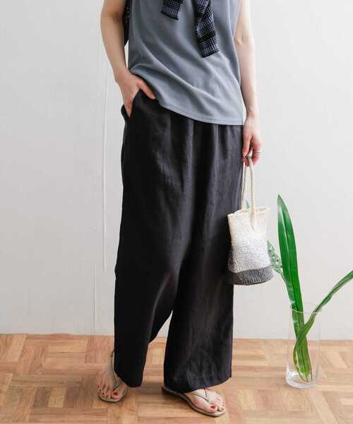 URBAN RESEARCH DOORS（アーバンリサーチドアーズ）の「リネンイージーパンツ（その他パンツ・レディース・ブルー/ネイビー/ナチュラル/ブラウン系その他・MEDIUM/SMALL）」の3枚目の写真