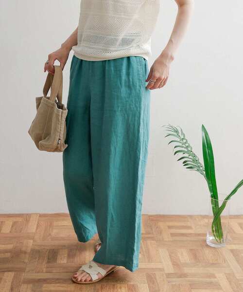 URBAN RESEARCH DOORS（アーバンリサーチドアーズ）の「リネンイージーパンツ（その他パンツ・レディース・ブルー/ネイビー/ナチュラル/ブラウン系その他・MEDIUM/SMALL）」の9枚目の写真