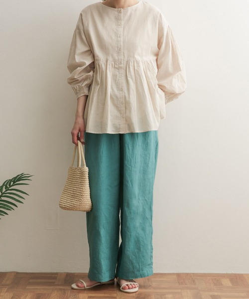 URBAN RESEARCH DOORS（アーバンリサーチドアーズ）の「リネンイージーパンツ（その他パンツ・レディース・ブルー/ネイビー/ナチュラル/ブラウン系その他・MEDIUM/SMALL）」の15枚目の写真