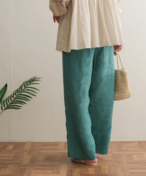 URBAN RESEARCH DOORS（アーバンリサーチドアーズ）の「リネンイージーパンツ（その他パンツ・レディース・ブルー/ネイビー/ナチュラル/ブラウン系その他・MEDIUM/SMALL）」の17枚目の写真