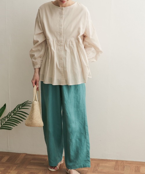 URBAN RESEARCH DOORS（アーバンリサーチドアーズ）の「リネンイージーパンツ（その他パンツ・レディース・ブルー/ネイビー/ナチュラル/ブラウン系その他・MEDIUM/SMALL）」の20枚目の写真