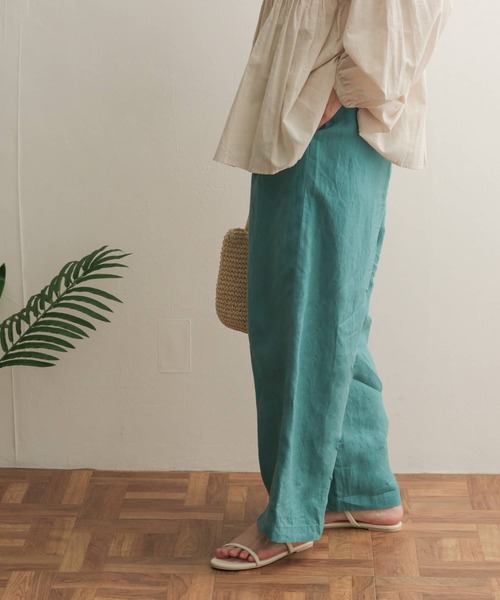 URBAN RESEARCH DOORS（アーバンリサーチドアーズ）の「リネンイージーパンツ（その他パンツ・レディース・ブルー/ネイビー/ナチュラル/ブラウン系その他・MEDIUM/SMALL）」の21枚目の写真