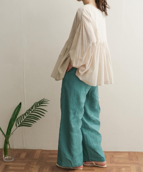 URBAN RESEARCH DOORS（アーバンリサーチドアーズ）の「リネンイージーパンツ（その他パンツ・レディース・ブルー/ネイビー/ナチュラル/ブラウン系その他・MEDIUM/SMALL）」の22枚目の写真