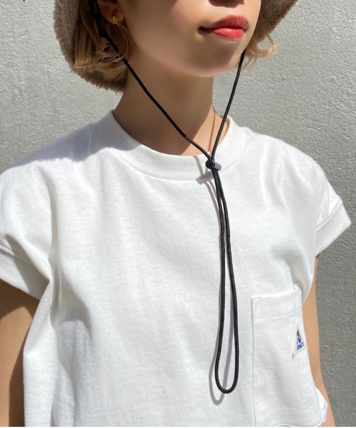 CIAOPANIC（チャオパニック）の「取り外し可能なドローコード付き！リネンライクバケットハット（ハット・レディース・ベージュ/ブラウン/ブラック・FREE）」の5枚目の写真