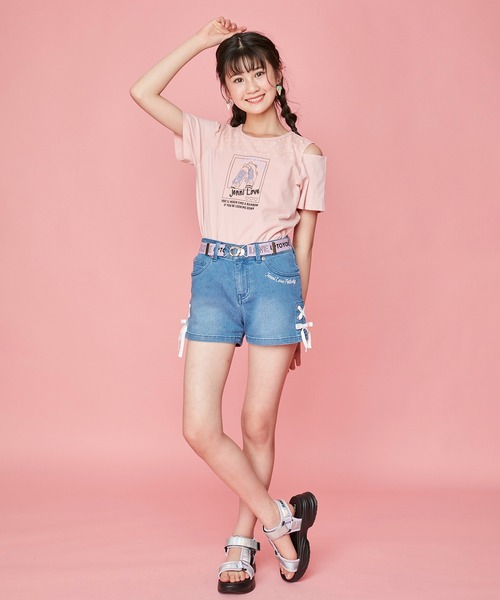 JENNI love（ジェニィラブ）の「ロゴゴムベルト（ベルト・キッズ・ブラック/ラベンダー・F）」の10枚目の写真