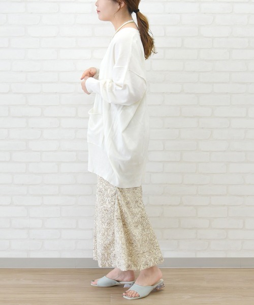 sango（sango）の「ポケット付きカーディガン（カーディガン/ボレロ・レディース・ブラウン/オフホワイト/エメラルド・FREE）」の7枚目の写真